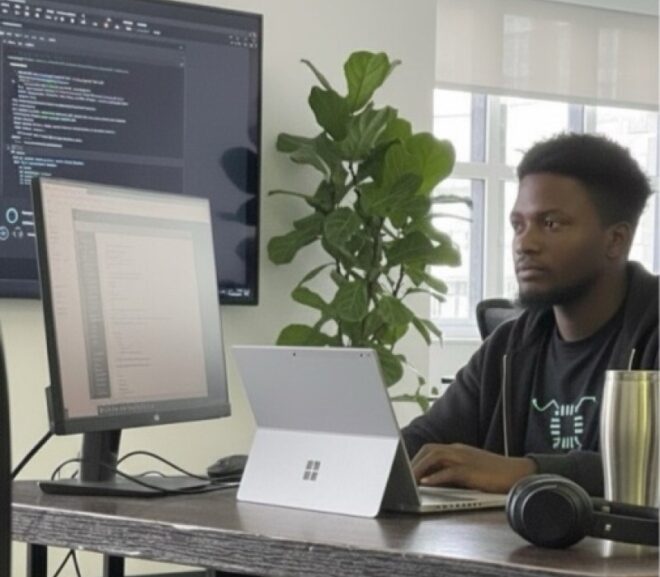 I once walked into an interview not realizing it was for a senior role, but the HR later offered me a contract to improve his web application! That moment really showed me how far I’d come – Qudus